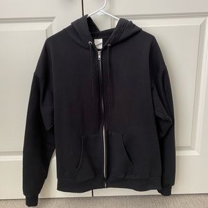 Black Hanes Zip-Up
